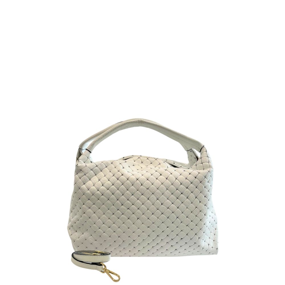 White Leather Women Handbag