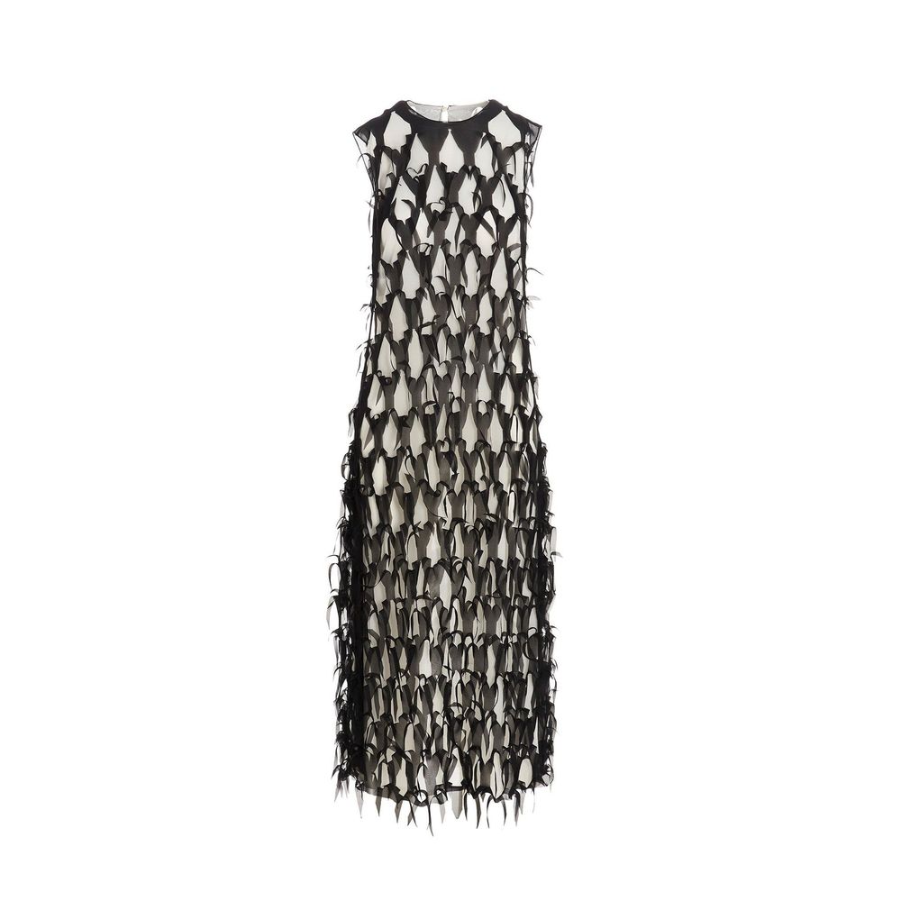 Black Silk Casual Dress