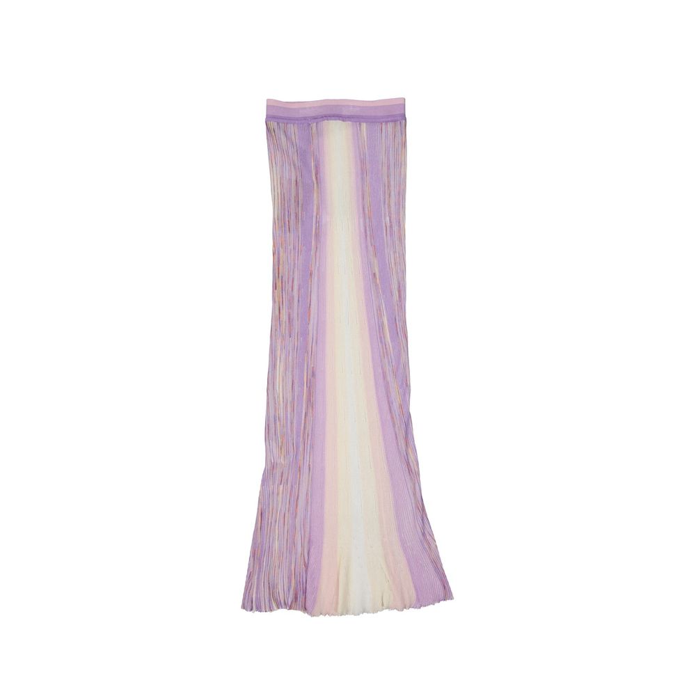 Purple Cotton Long Skirt