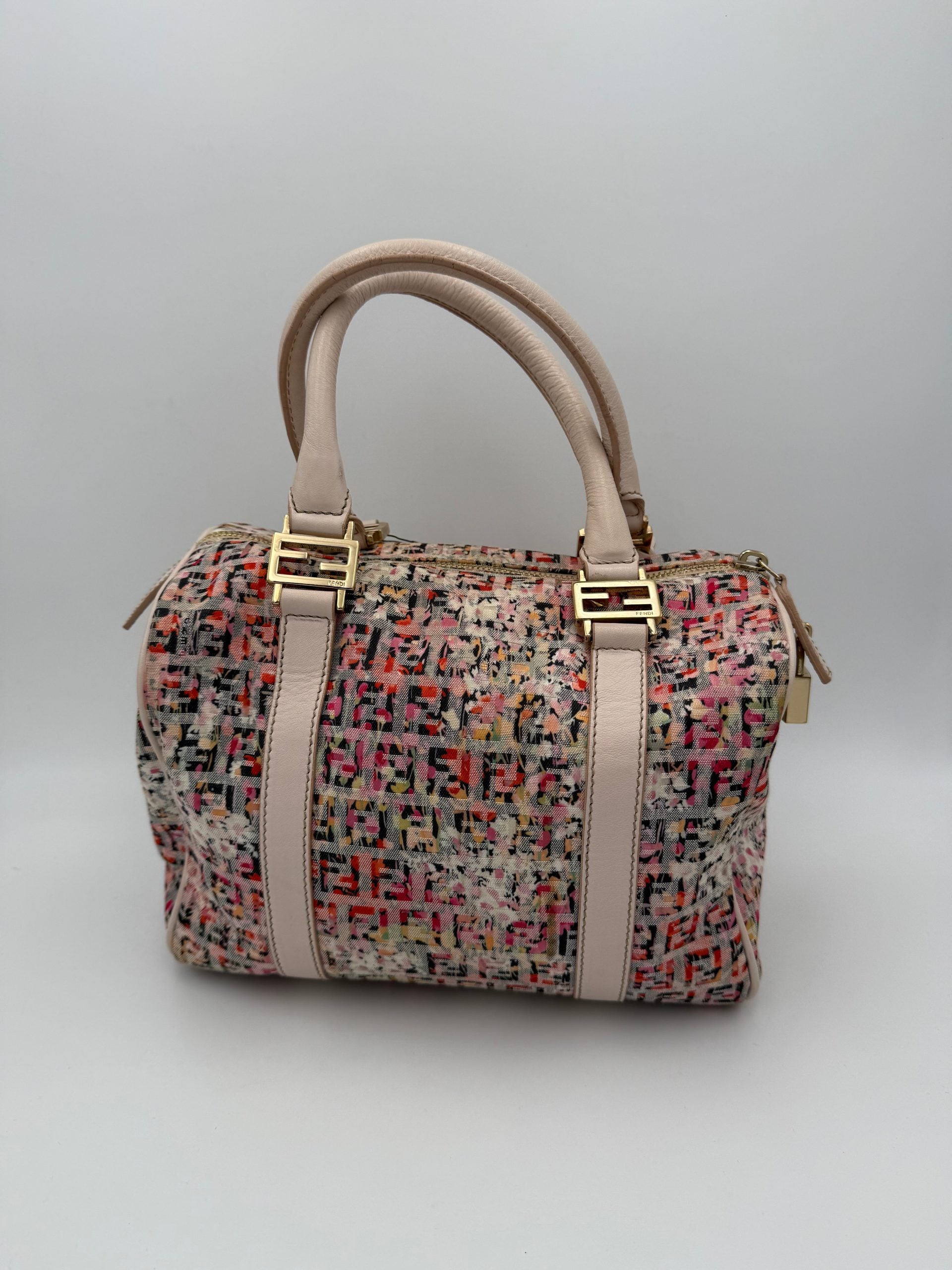 FENDI FF Canvas Fiori Handbag