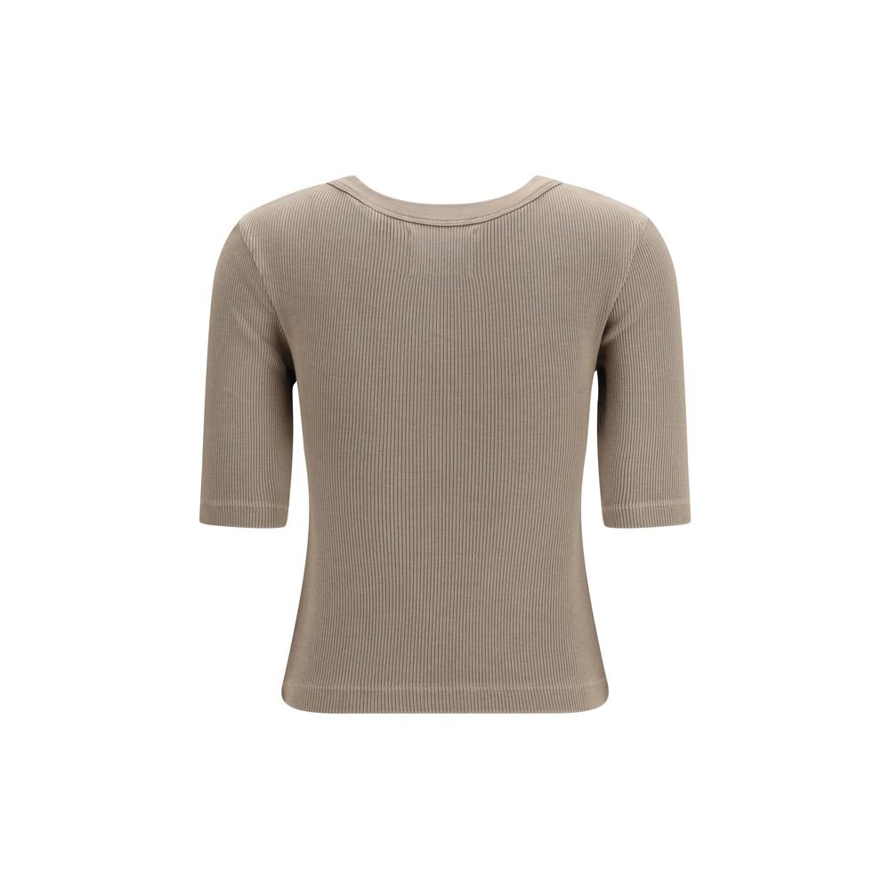 Beige Cotton T-Shirt