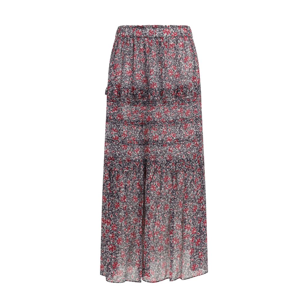 Purple Cotton Long Skirt