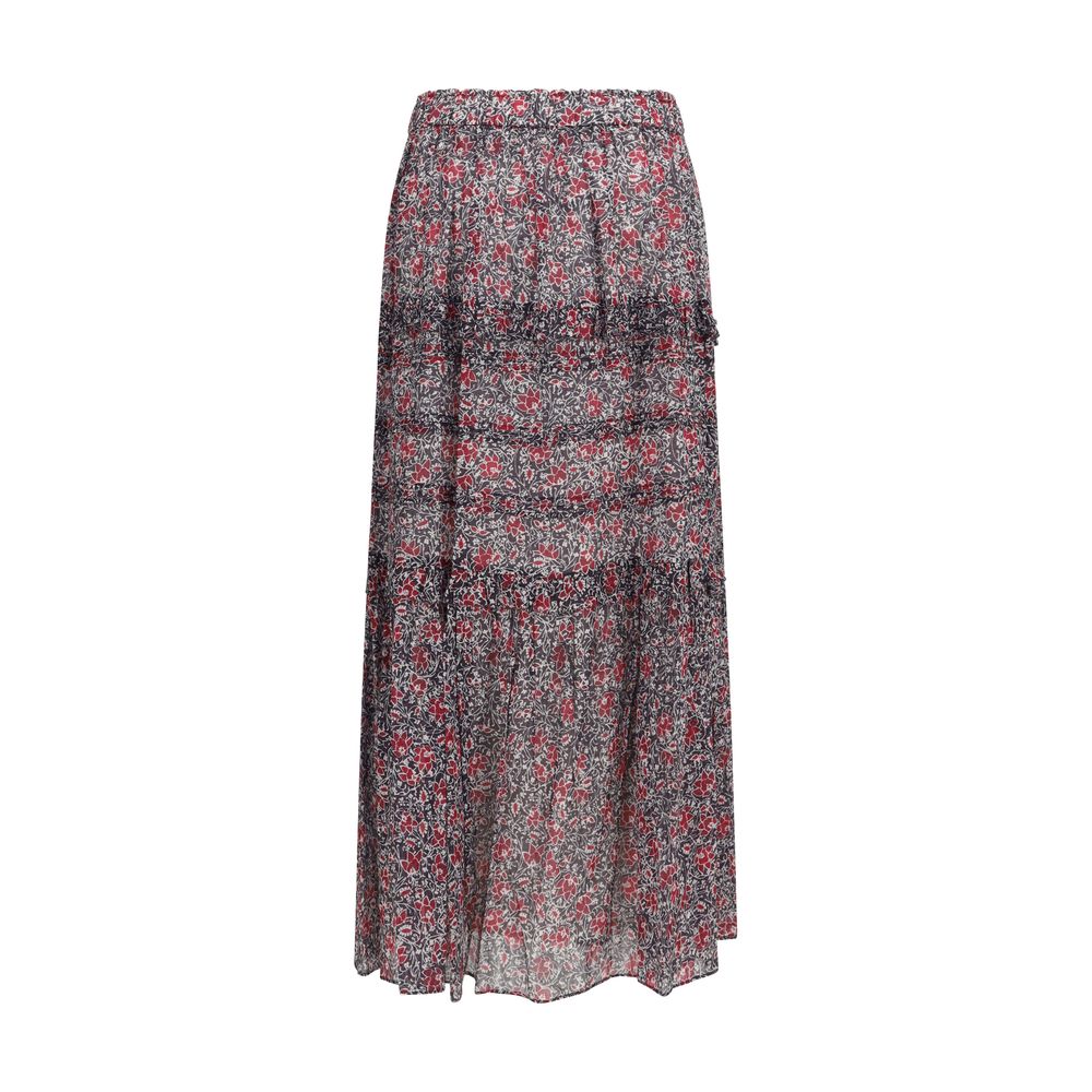 Purple Cotton Long Skirt