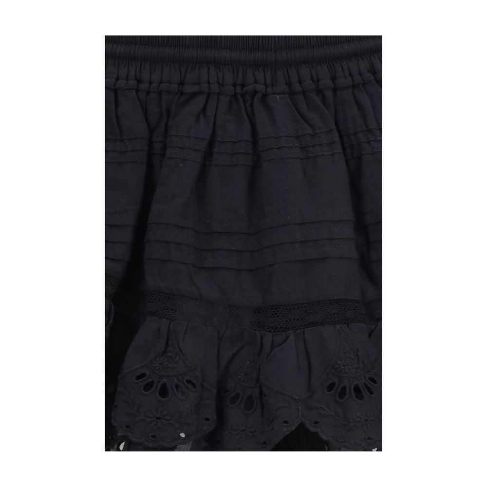 Black Cotton Bermuda Shorts