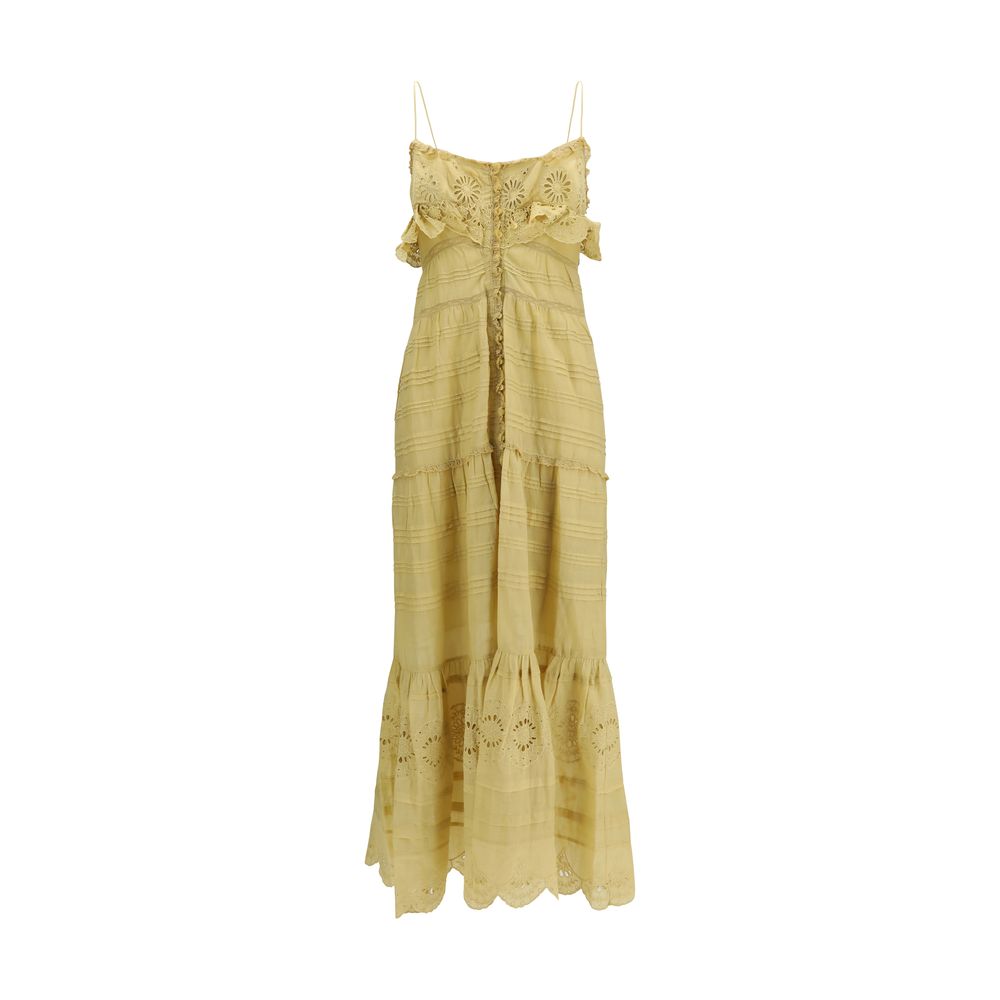 Beige Cotton Casual Dress