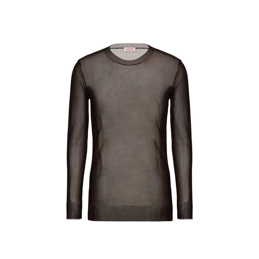 Brown Silk Sweatshirt