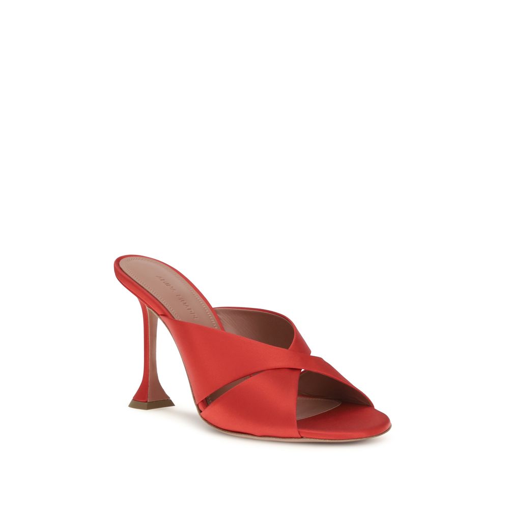 Multicolor Silk Stiletto Heel Sandals