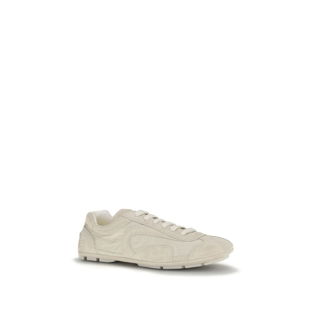 Beige Calf Leather Bos Taurus Sneakers
