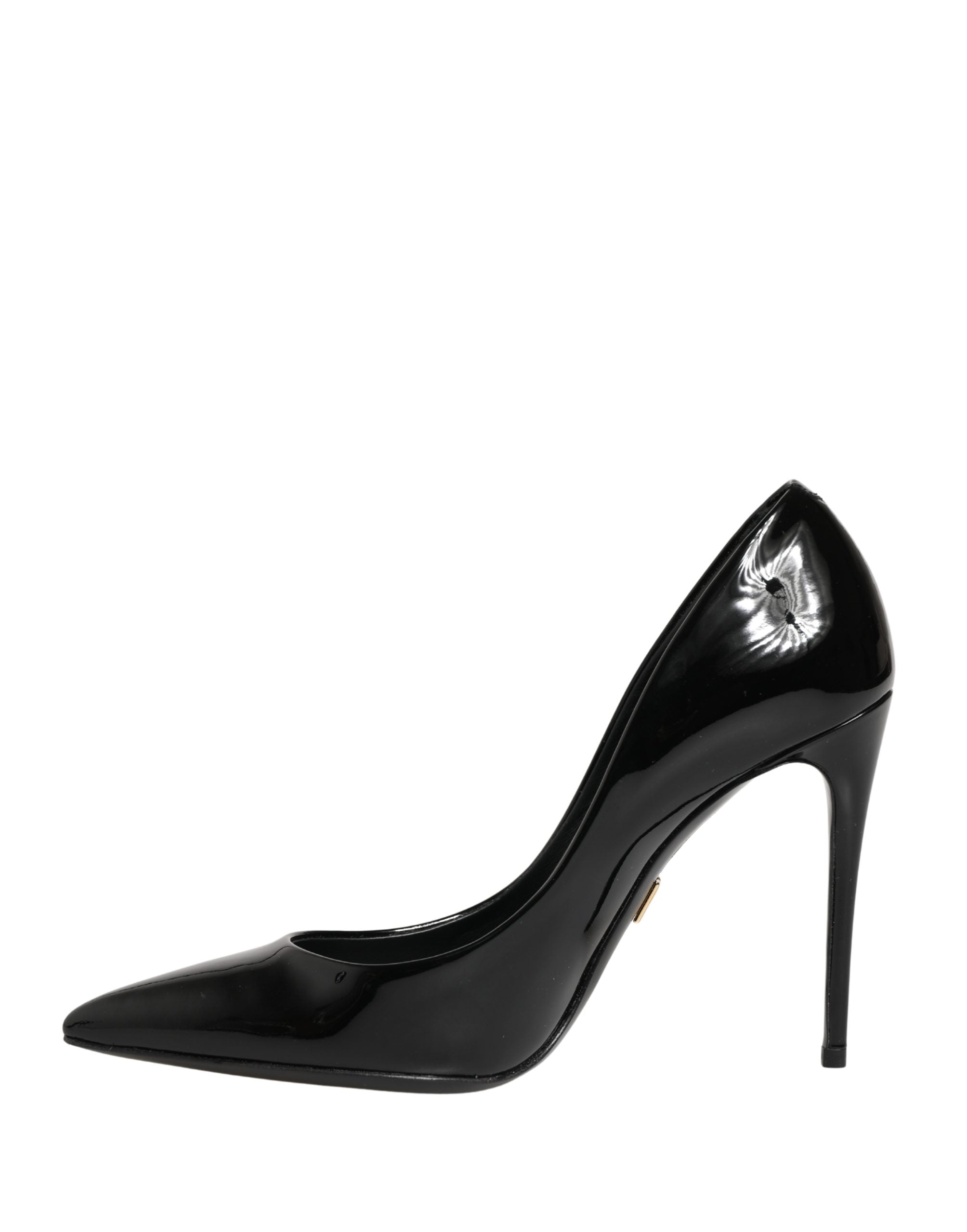 Black Calf Leather Stiletto Heels Pumps Shoes