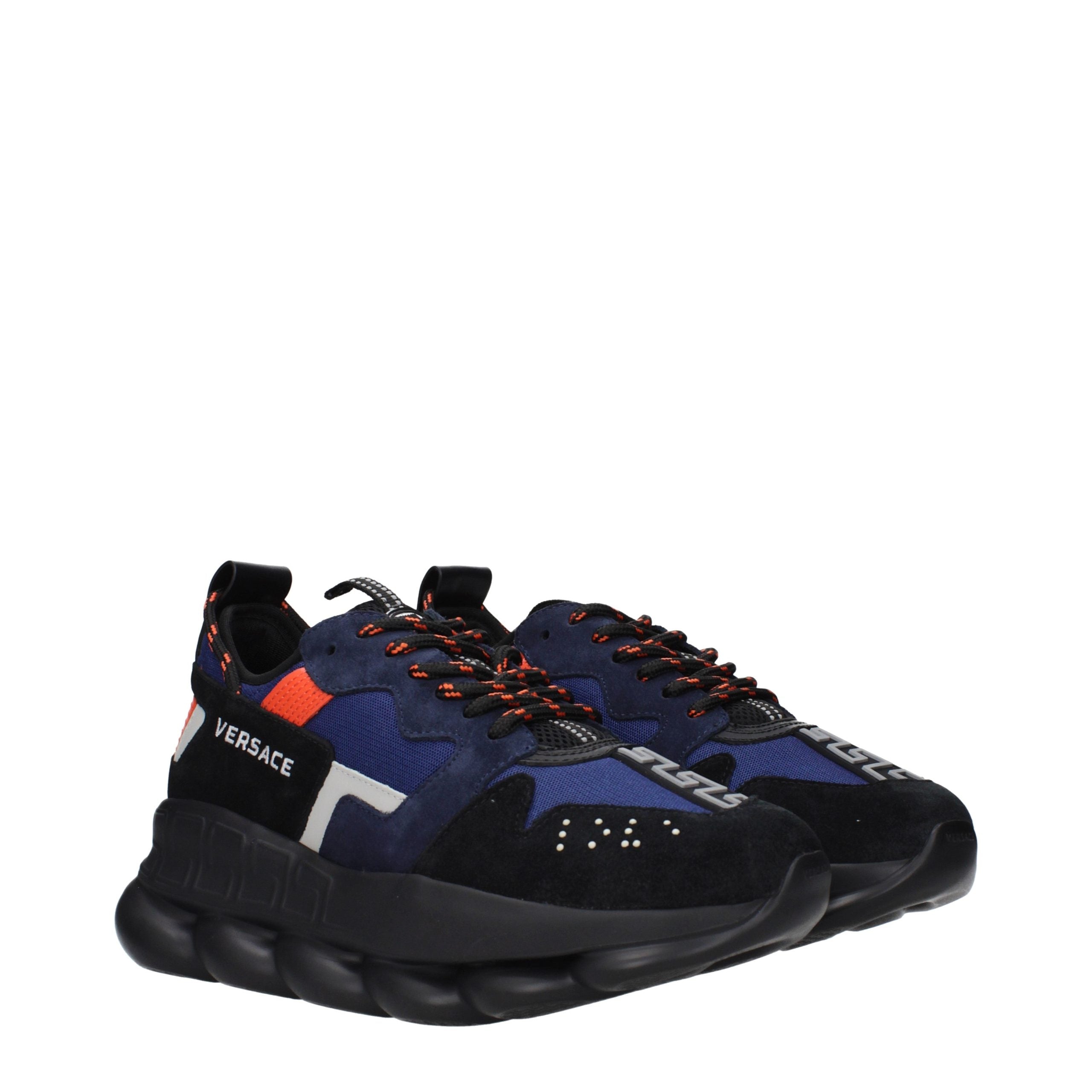 Blue Fabric Athletic Sneakers