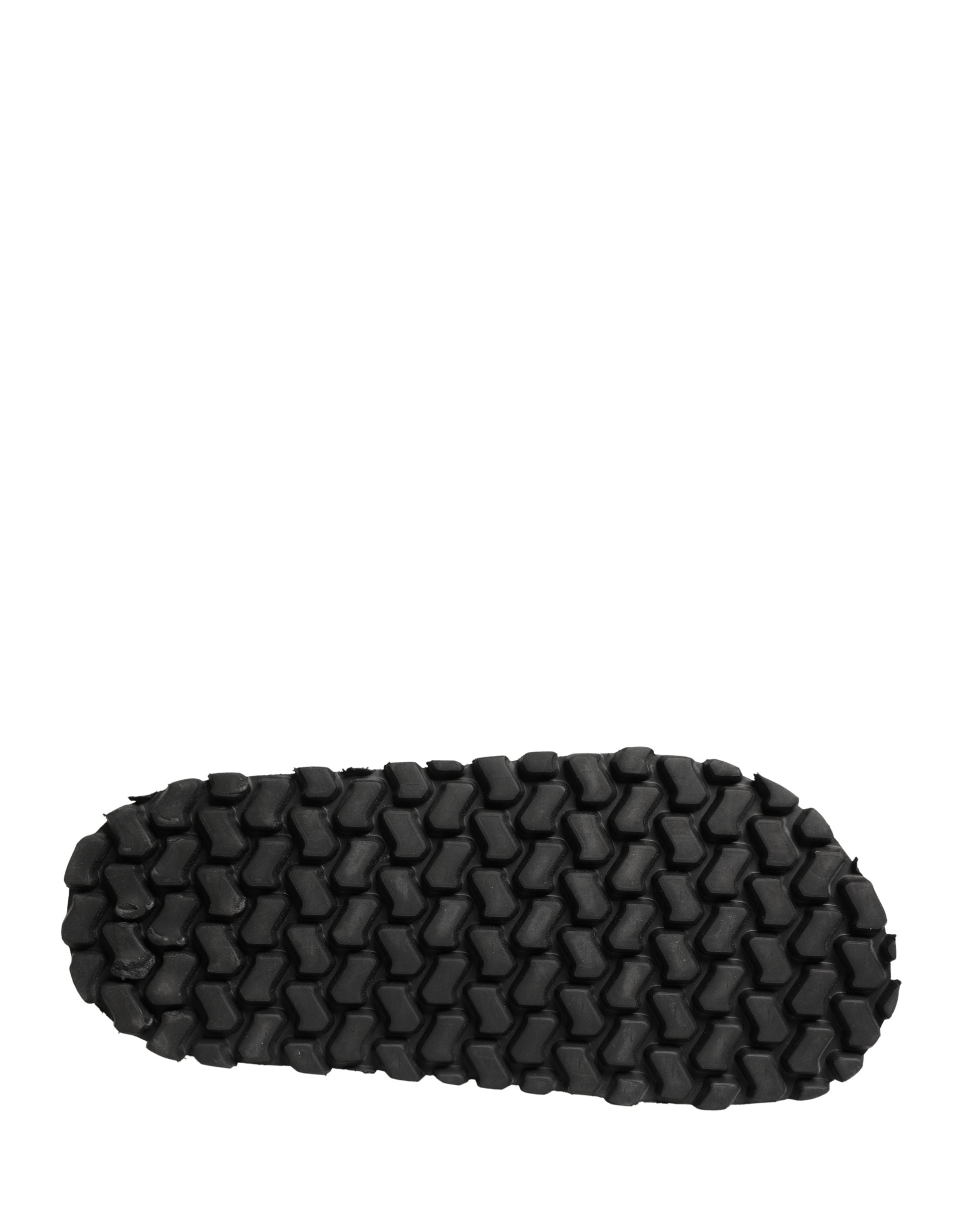 Black Ruching Detail Flats Men Sandals Shoes