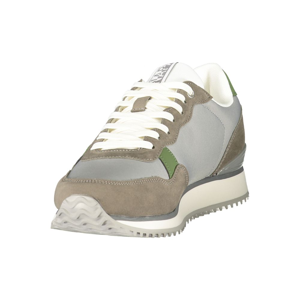 Gray Polyester Men's Sneaker