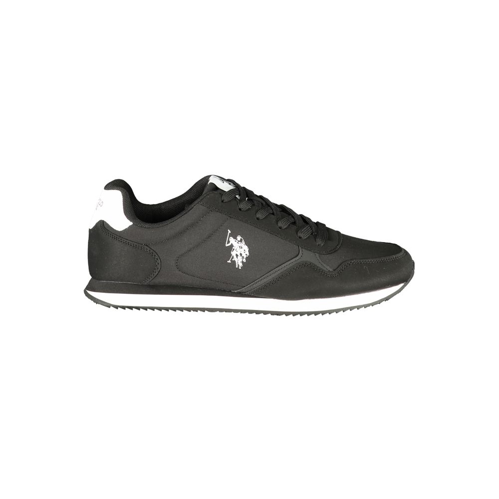 Black Polyurethane Men's Sneaker