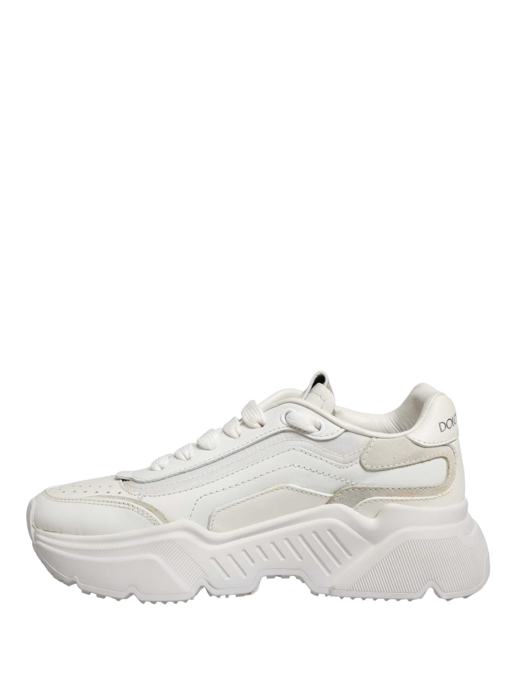 White Leather Daymaster Low Top Sneakers Shoes