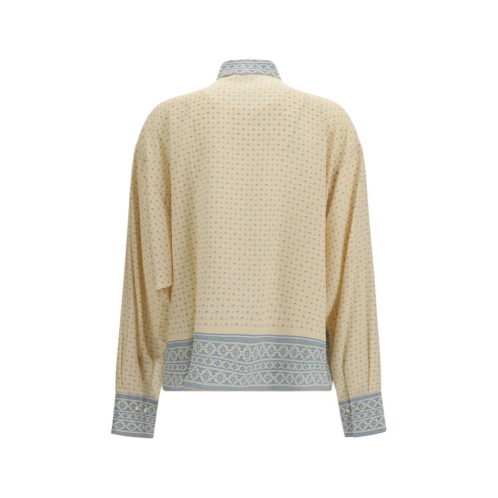 Beige Silk Shirt