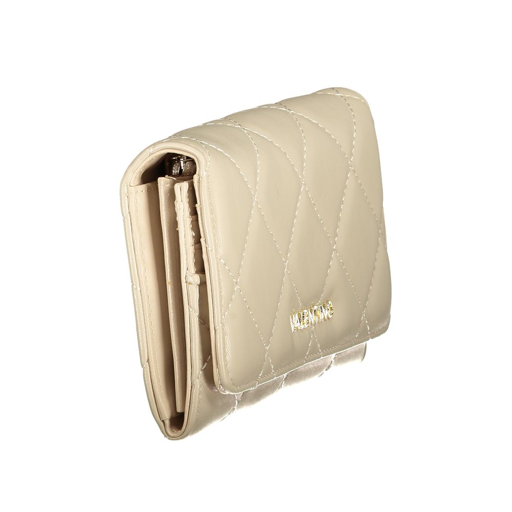 Beige Polyurethane Women's Wallet