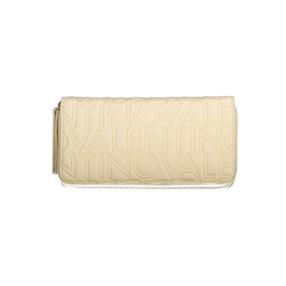 Beige Polyurethane Women's Wallet