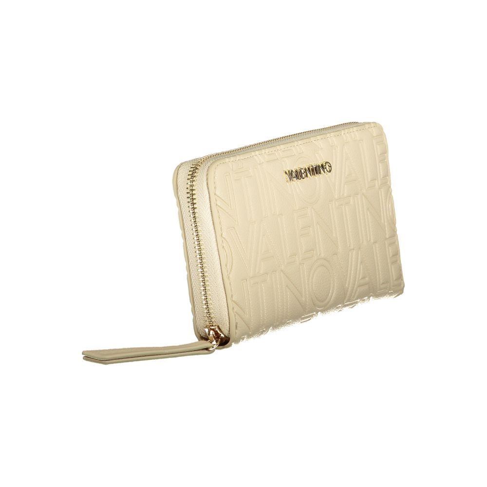 Beige Polyurethane Women's Wallet