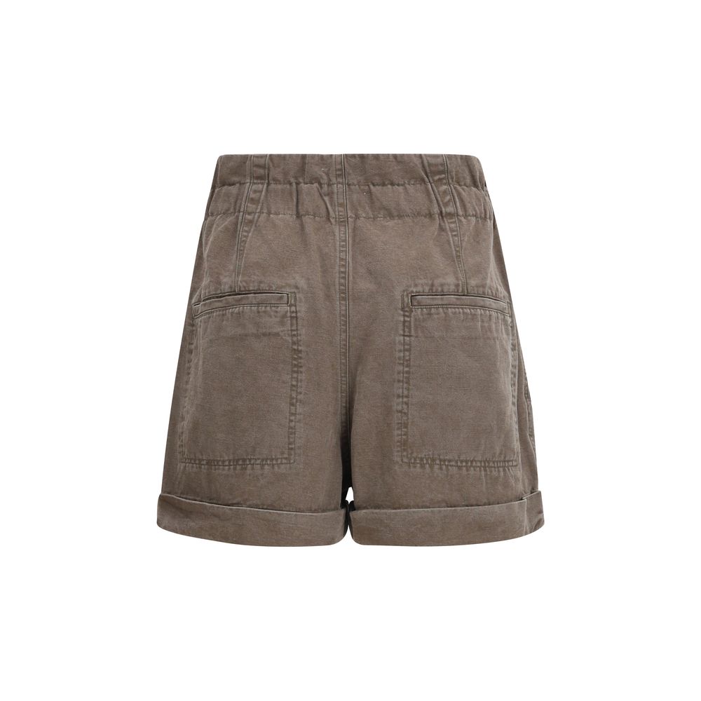 Brown Cotton Bermuda Shorts
