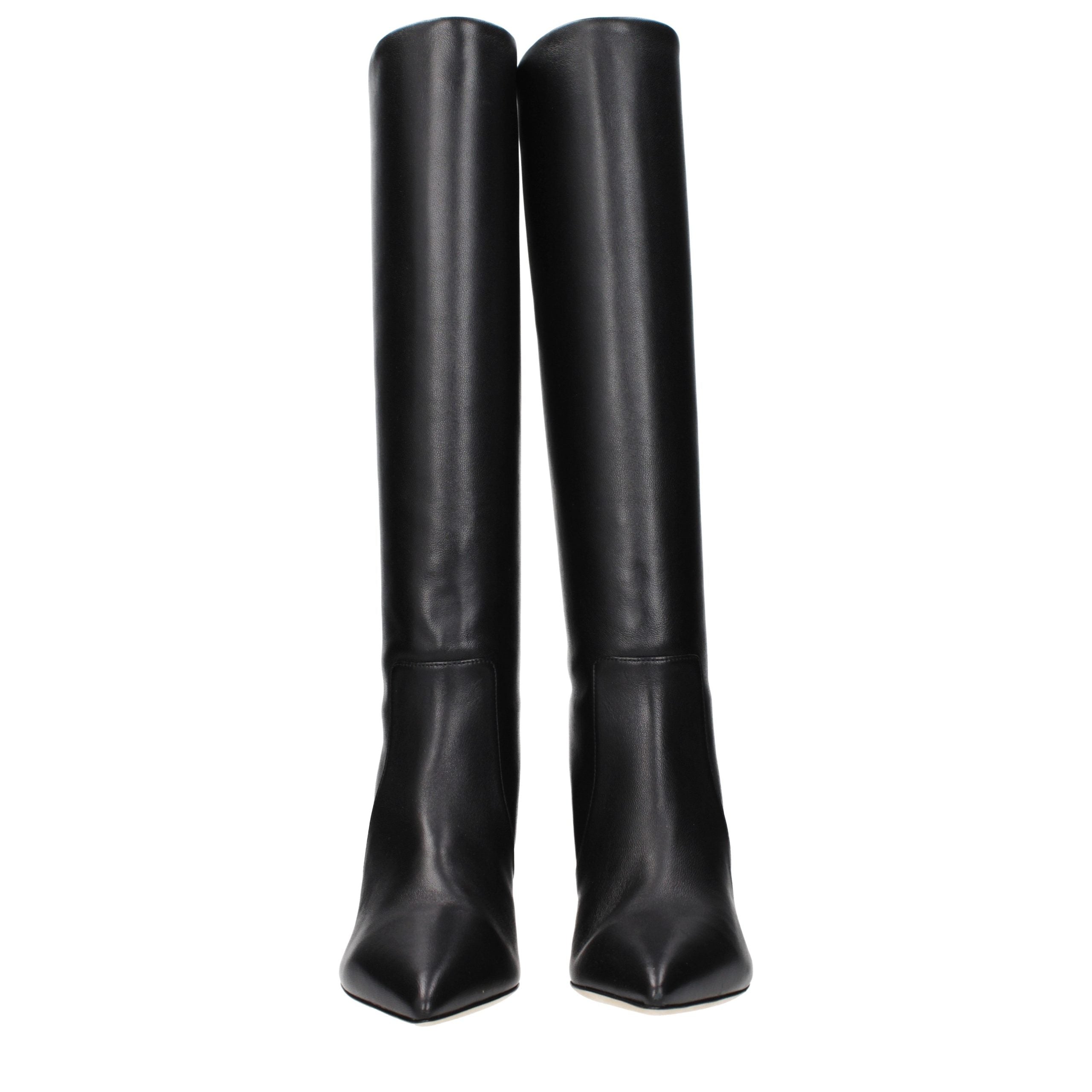 Black Leather Ankle Boots