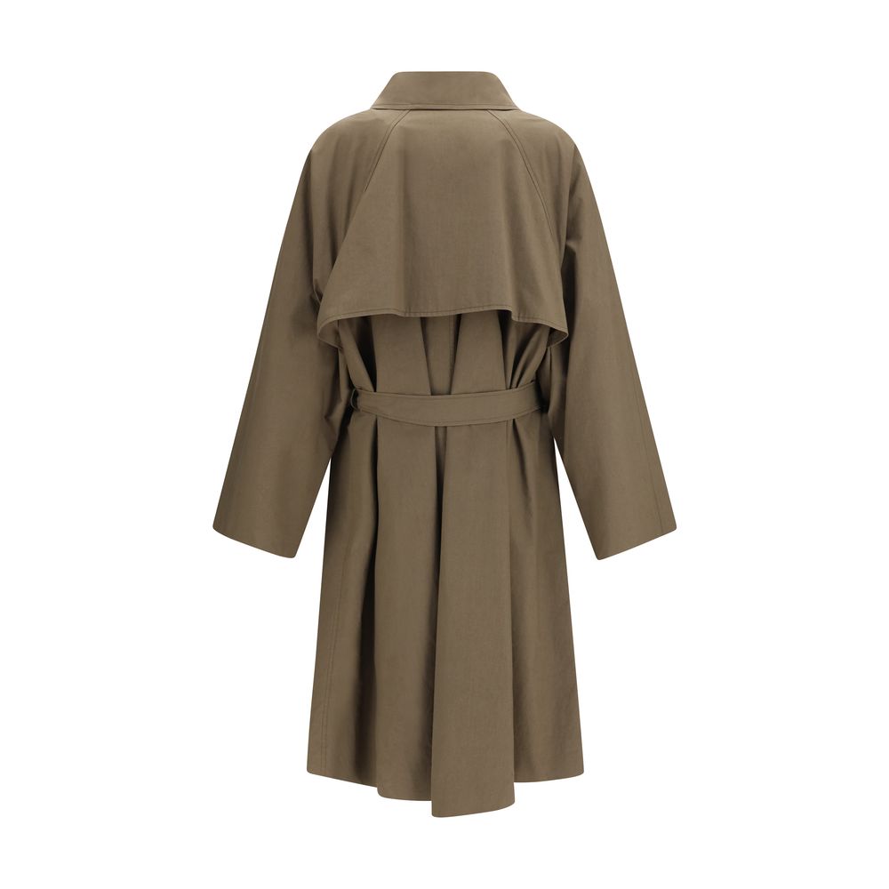 Bicolor Cotton Trench Coat
