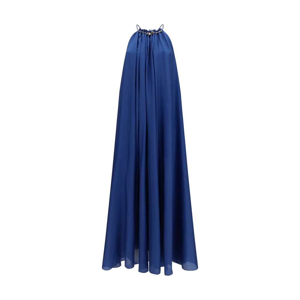 Blue Silk Cocktail Dress