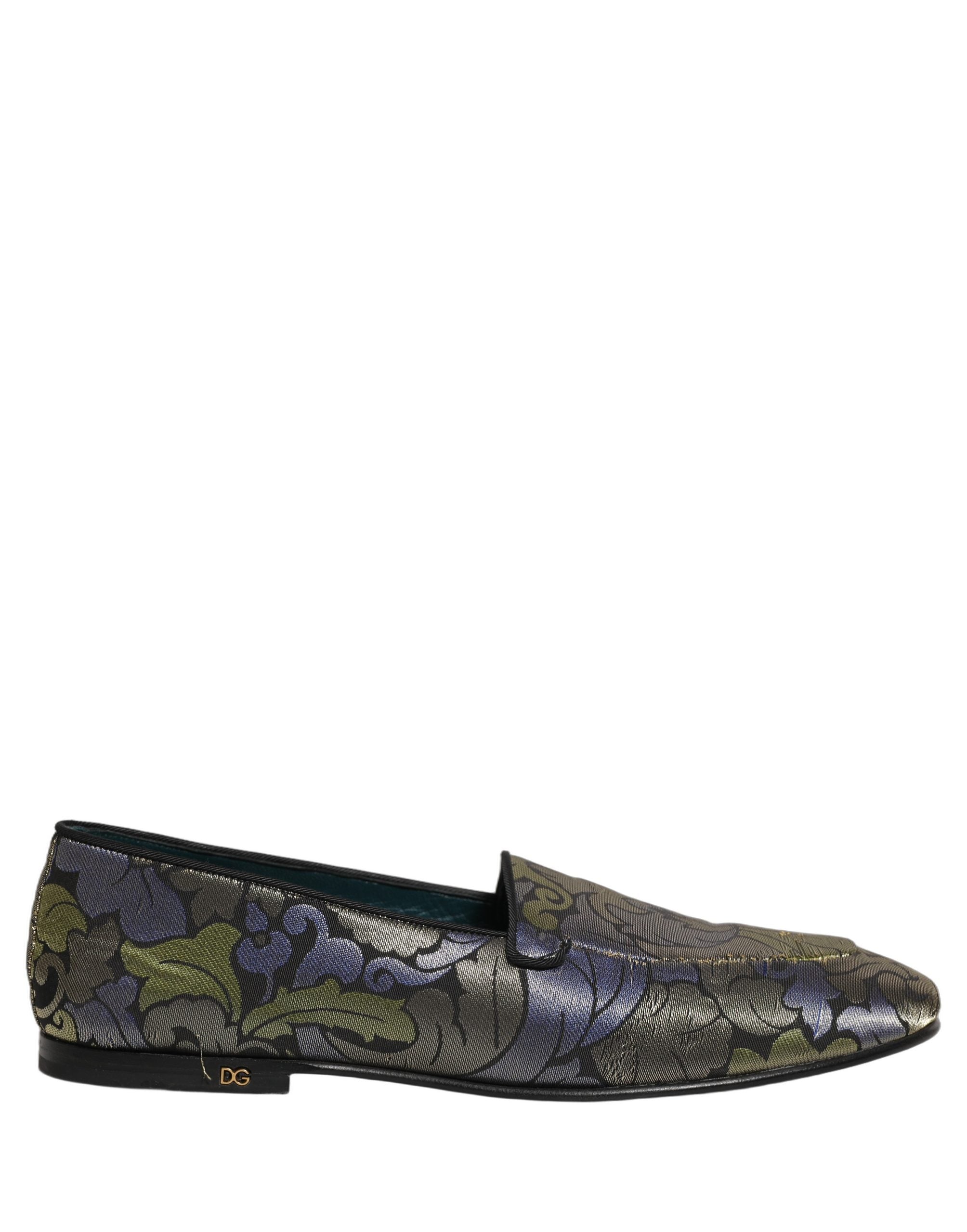 Multicolor Floral Jacquard Men Loafers Shoes