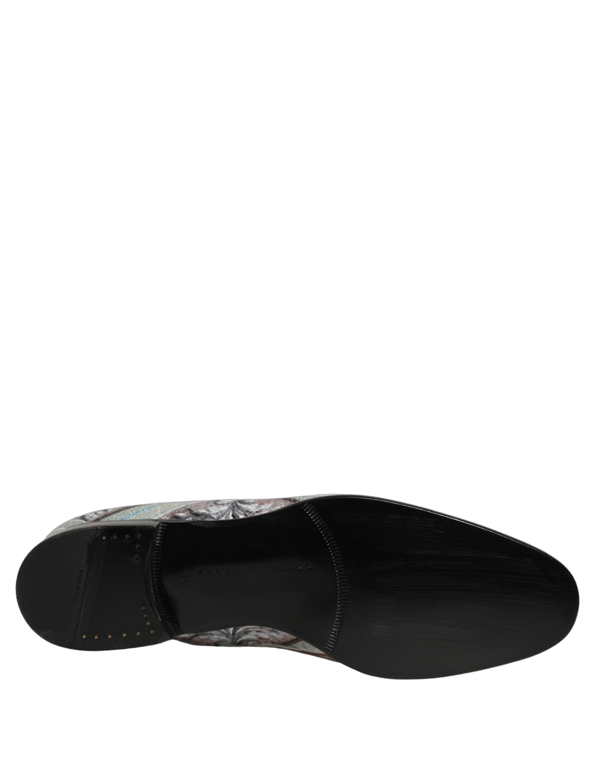 Multicolor Velvet Baroque Dress Loafers Shoes