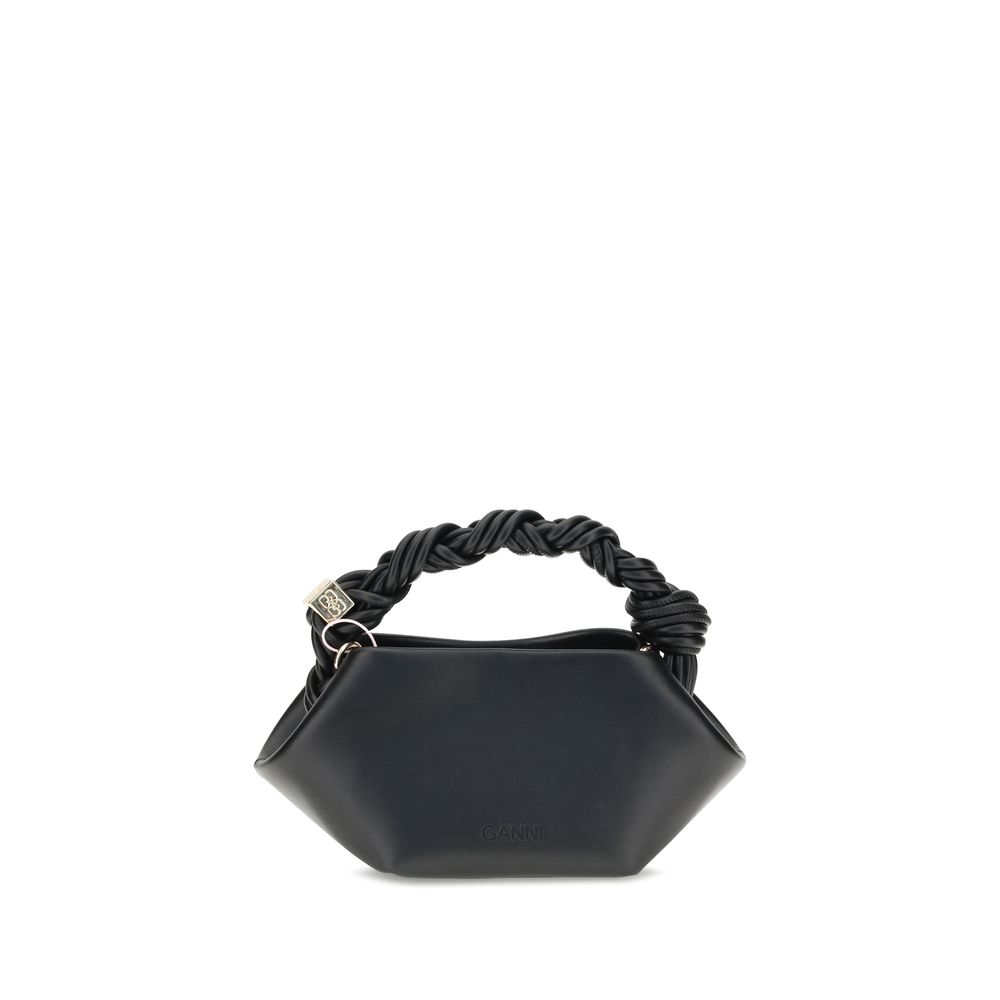 Black Recycled Leather Shoulder Bag