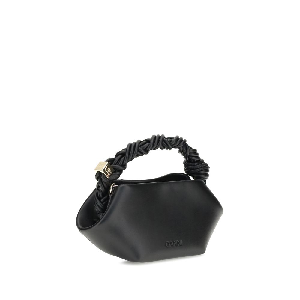 Black Recycled Leather Shoulder Bag