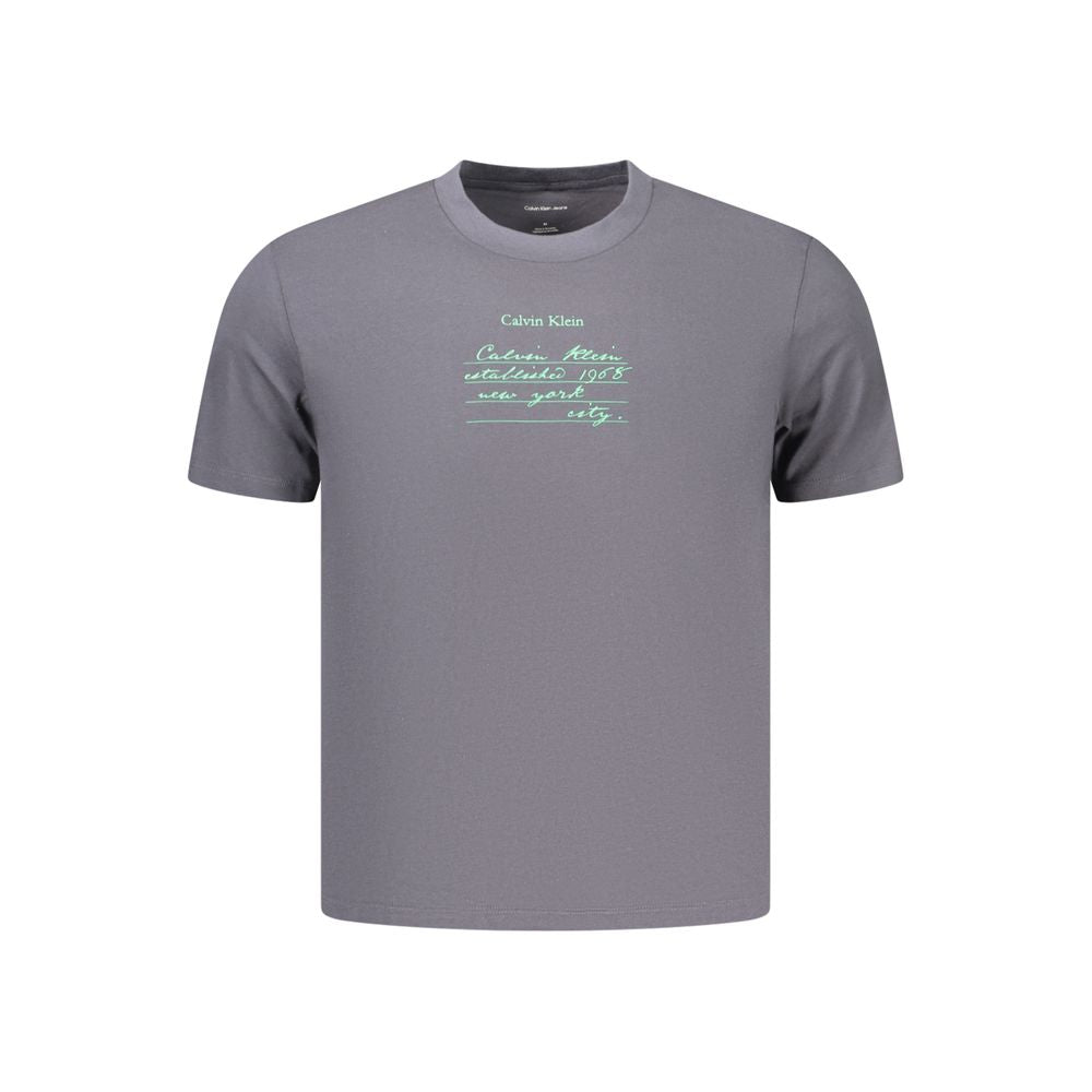 Gray Cotton Men's T-Shirt