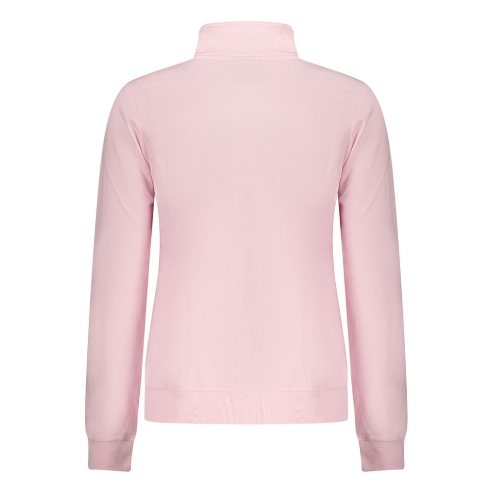 Pink Cotton Women Sweatshirt