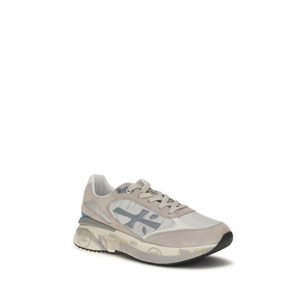Gray Calf Leather Bos Taurus Sneakers