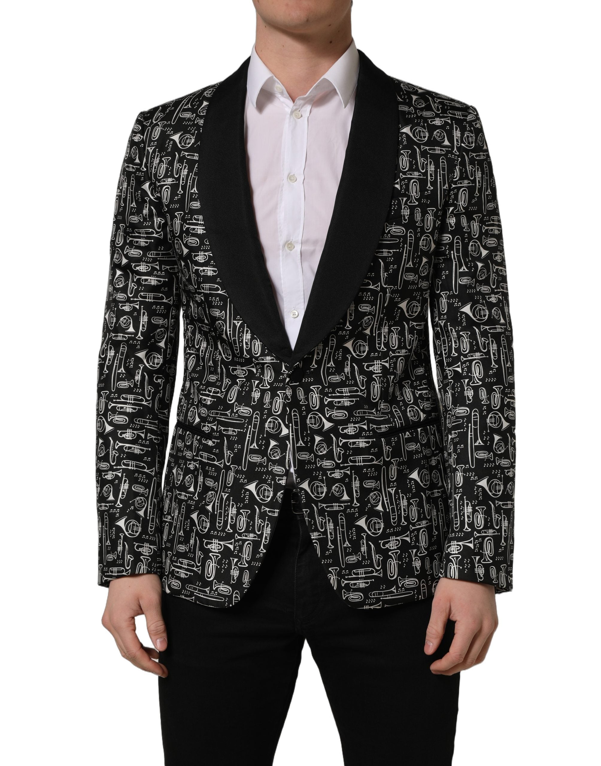 Black Crystal Embellished Coat Blazer Jacket