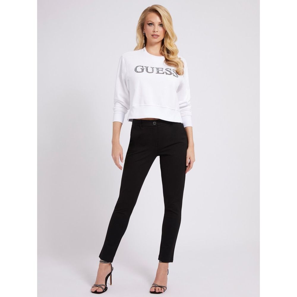Black Viscose Casual Pants