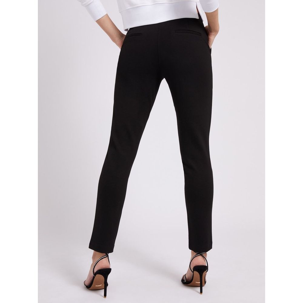 Black Viscose Casual Pants