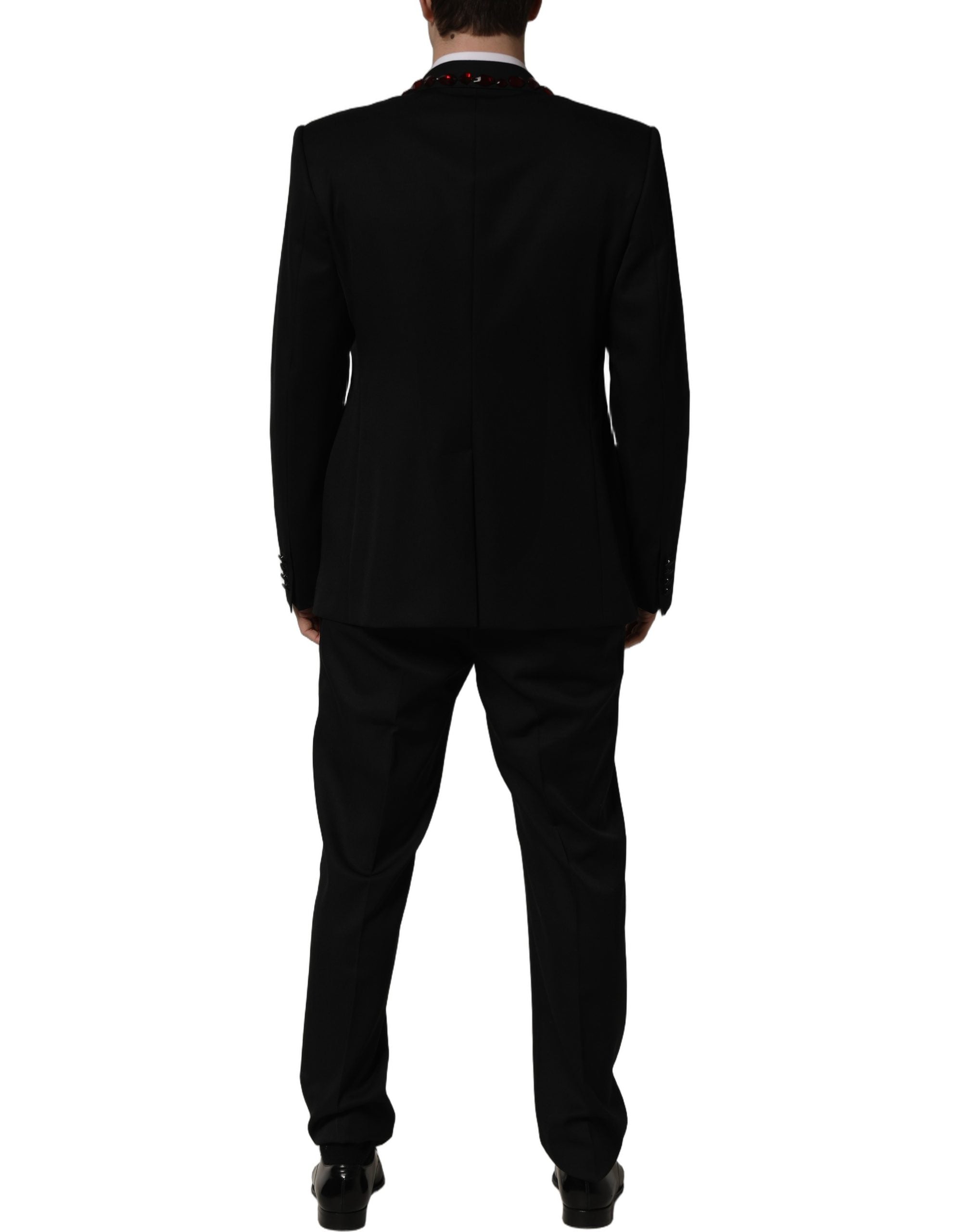 Black Crystal Embellished 2 Piece Suit