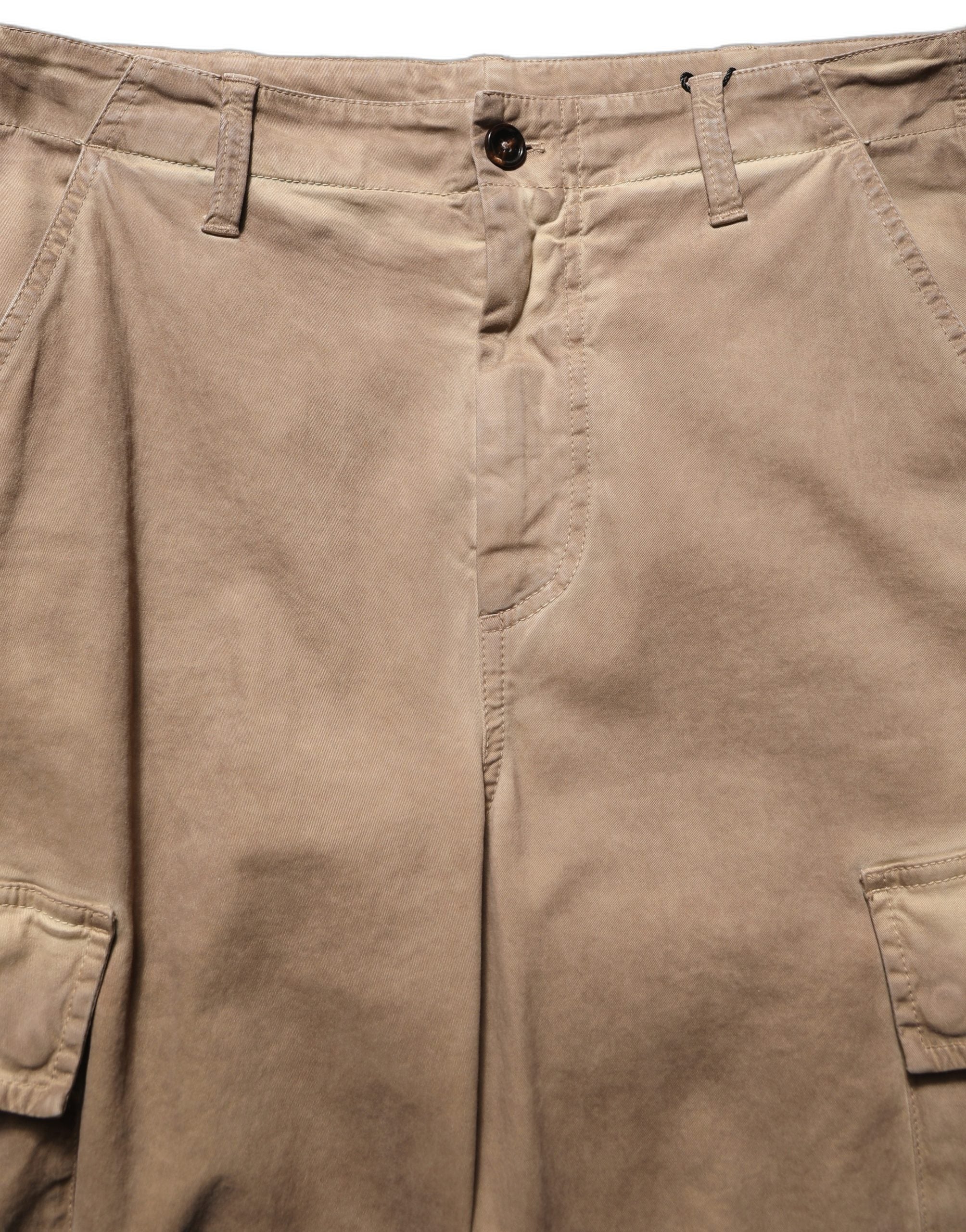 Brown Mid Waist Cargo Straight Trouser Pants