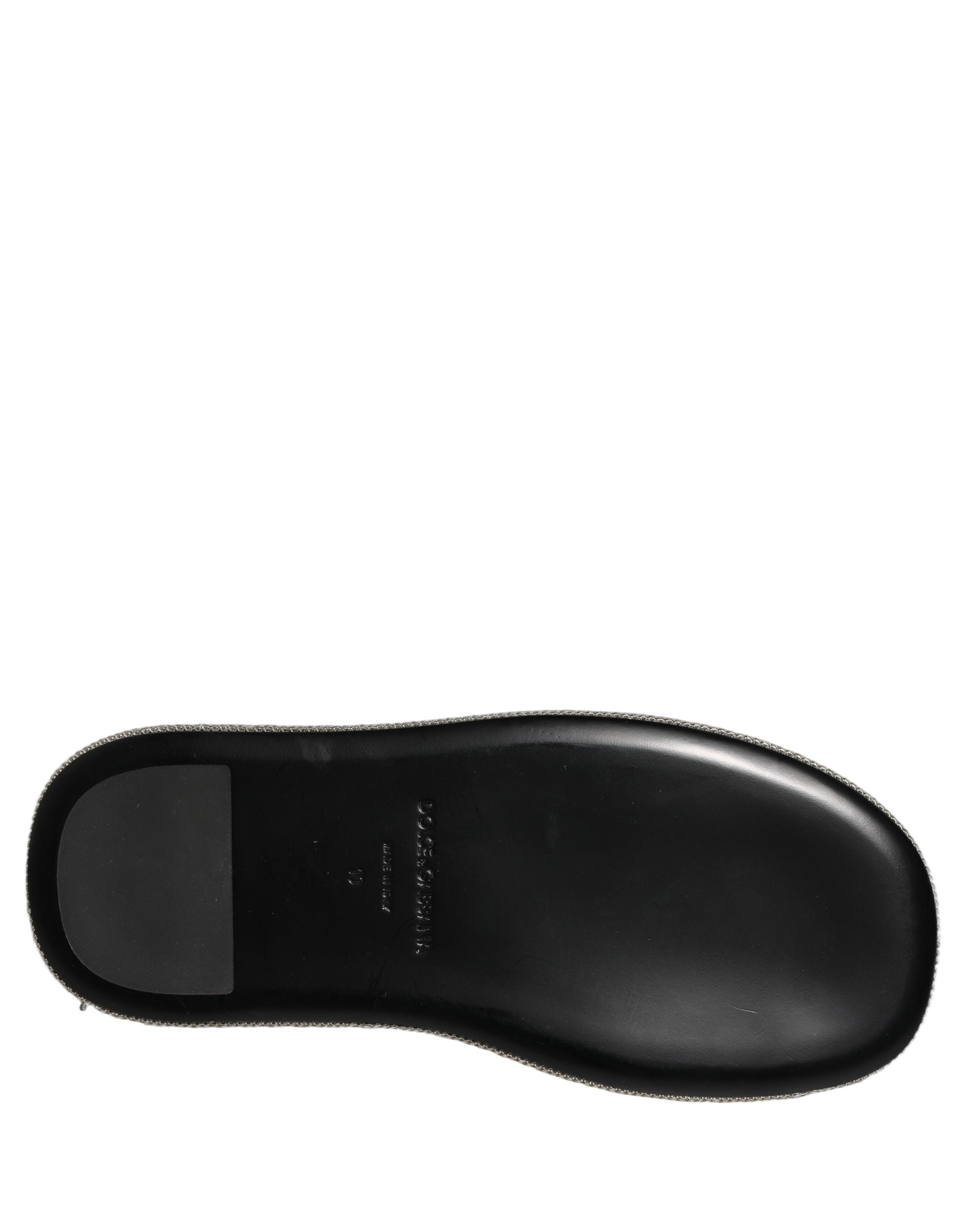 Black Crystal Embellished Platform Men Slides Shoes