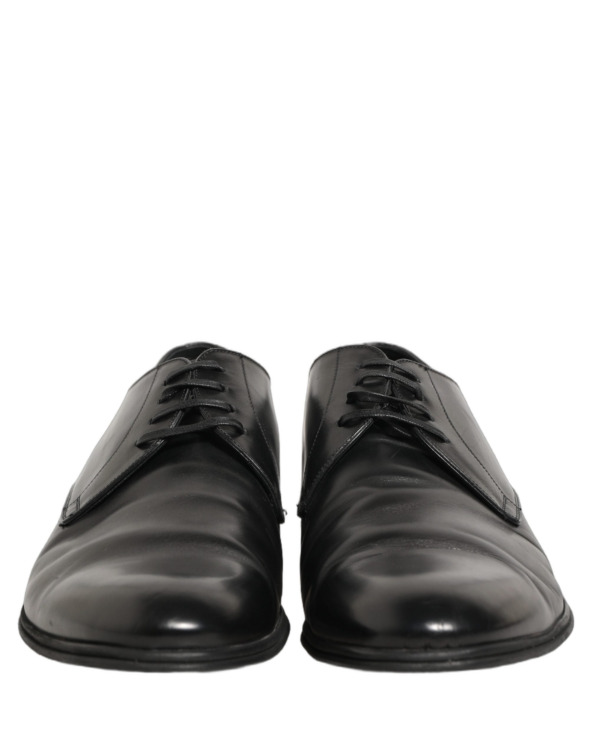Black Leather Men Derby Dress Formal Shoes