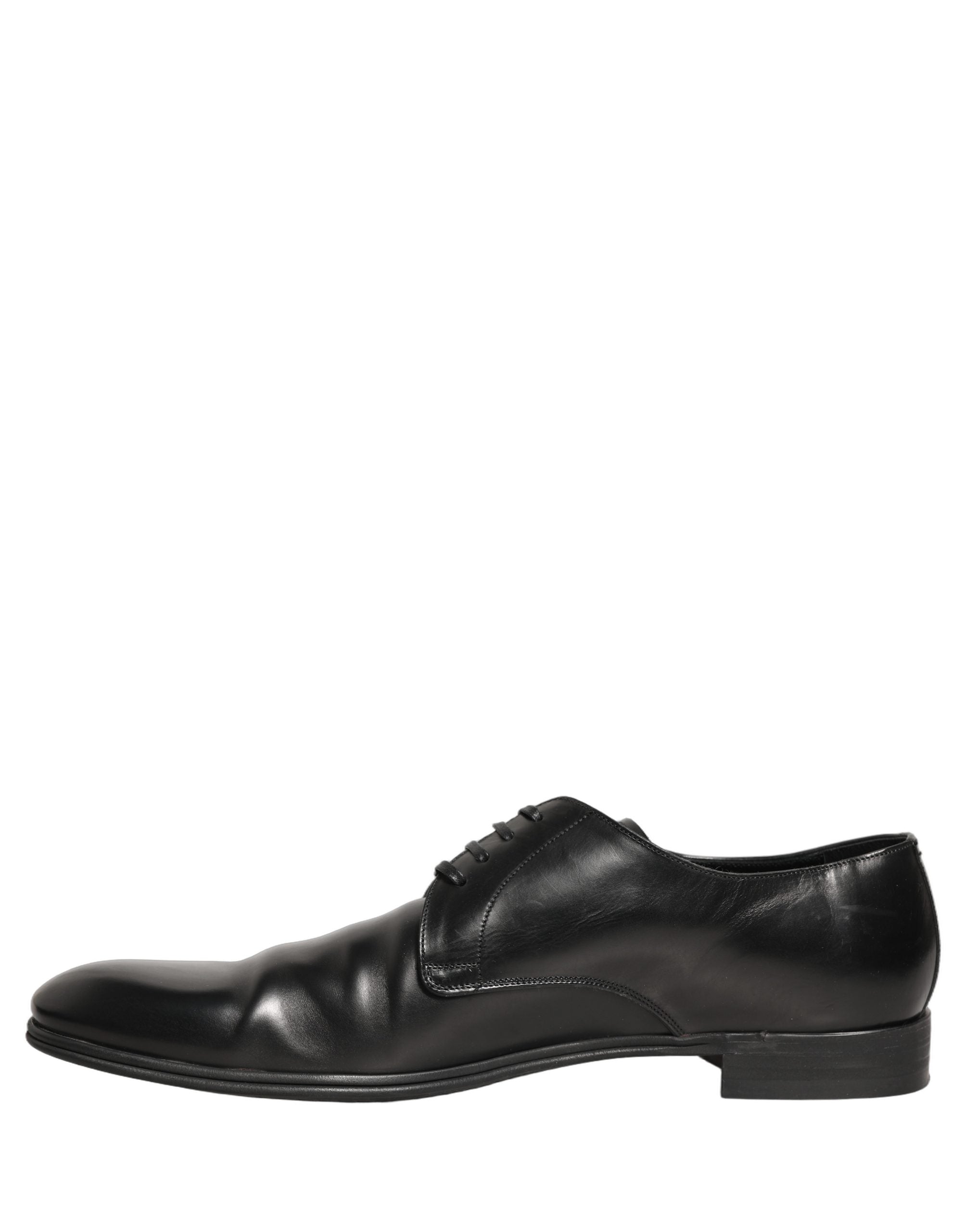 Black Leather Men Derby Dress Formal Shoes