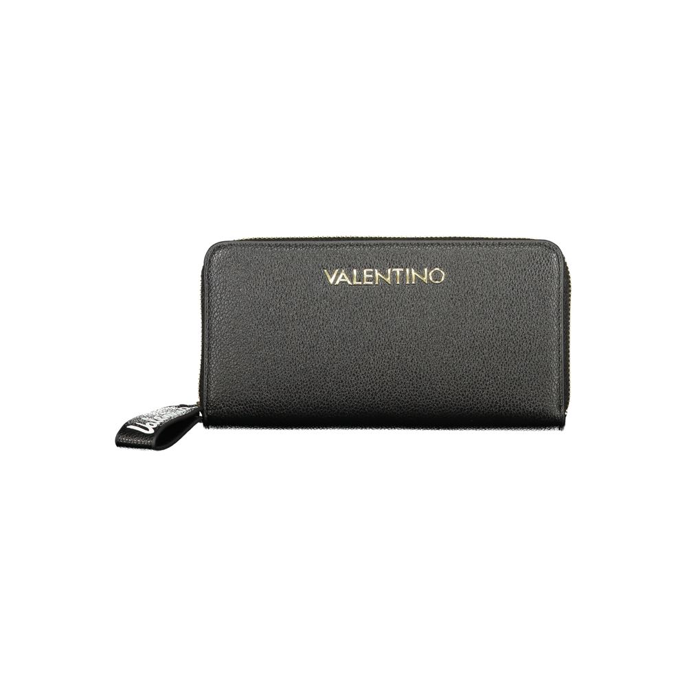 Black Polyurethane Womens Wallet