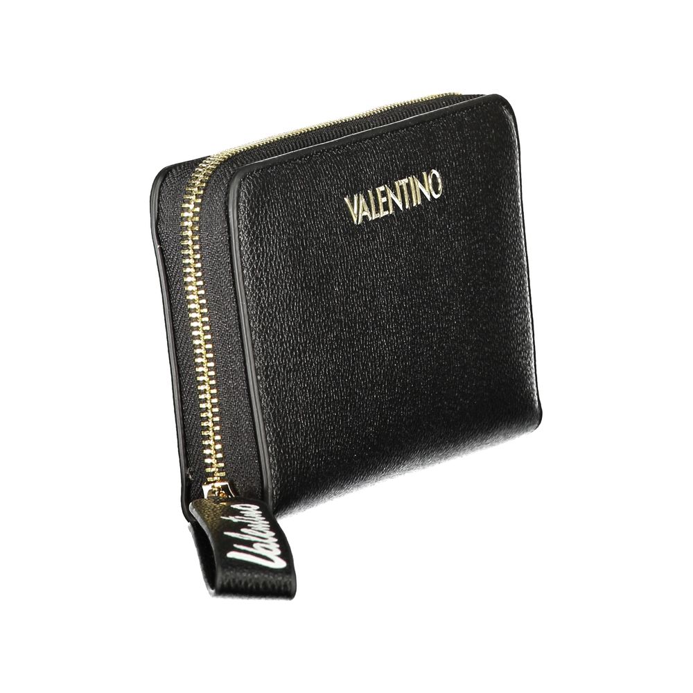 Black Polyurethane Womens Wallet