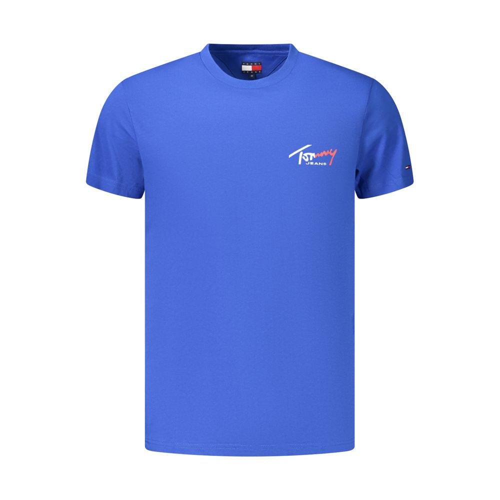 Blue Cotton Men's T-Shirt