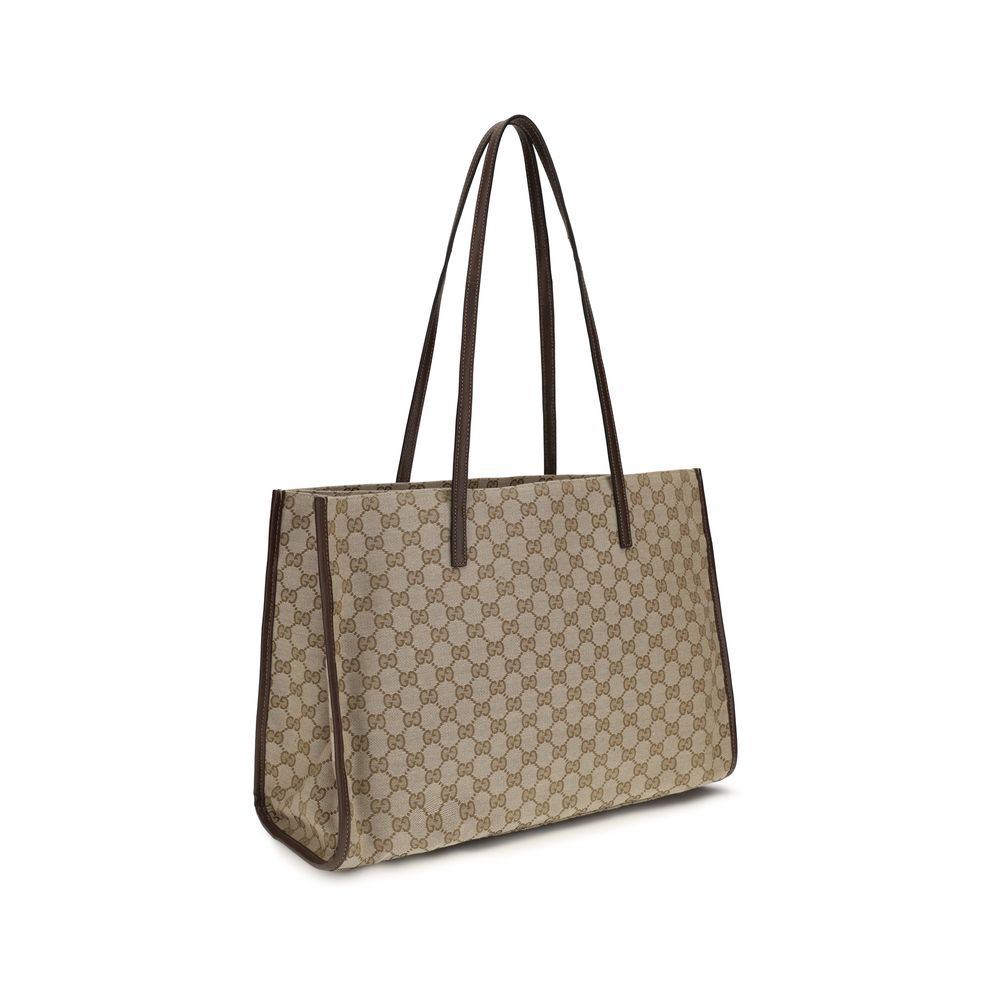 Beige Fabric Handbag