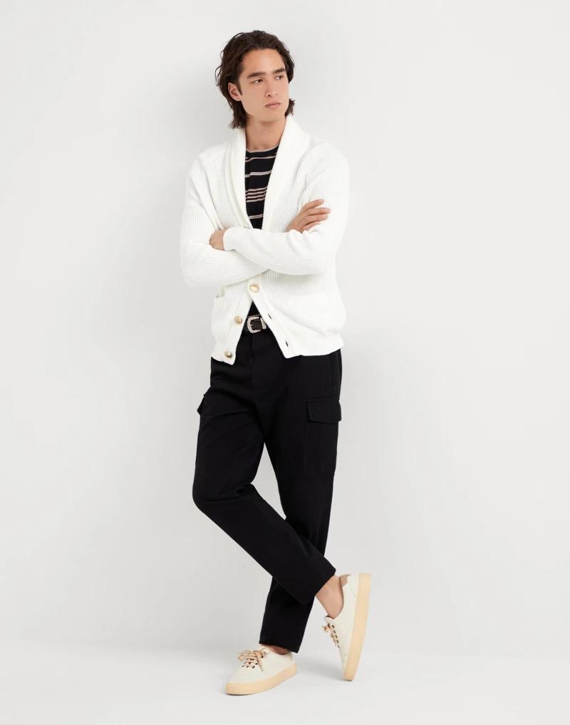 Black Cotton Cargo Pants