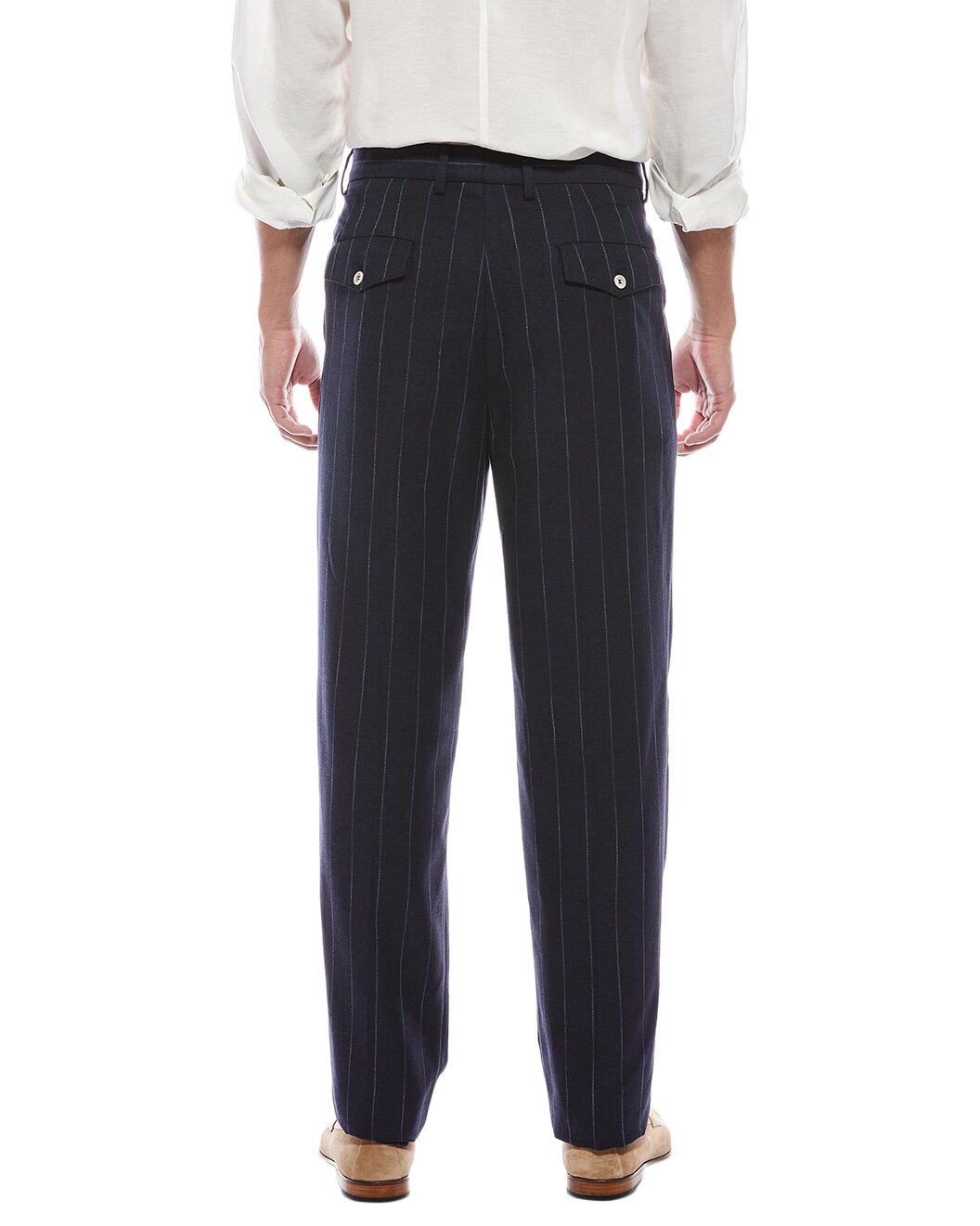 Bicolor Cotton Casual Pants