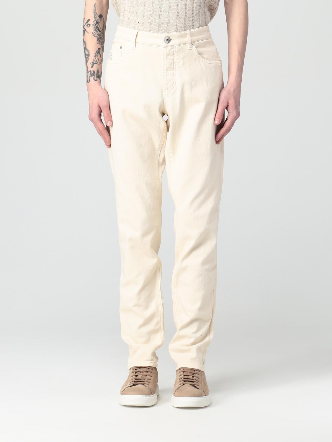 White Cotton Casual Pants