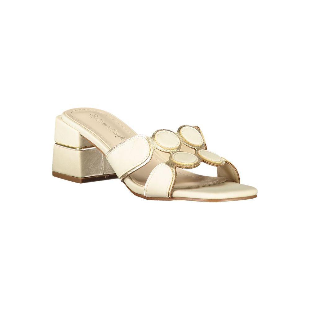 Beige Polyurethane Women Sandal