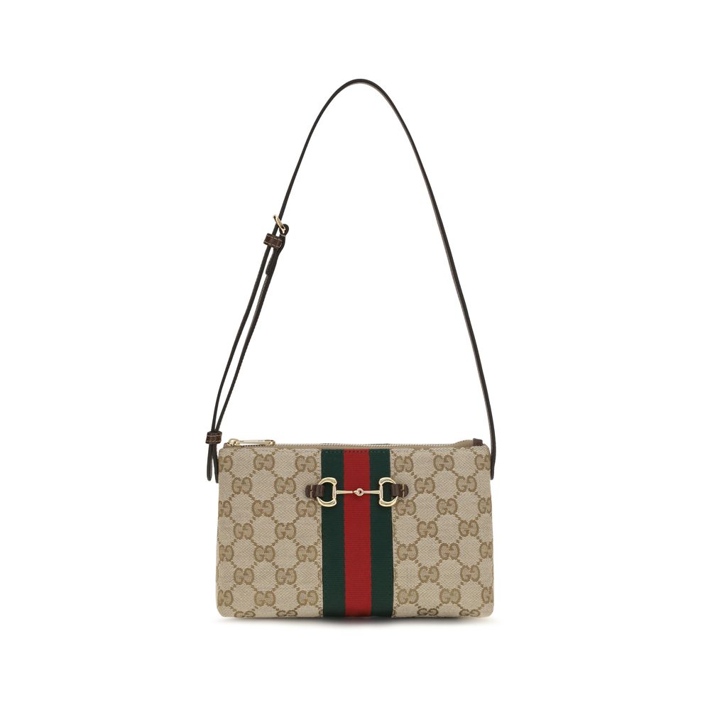 Beige Fabric Shoulder Bag